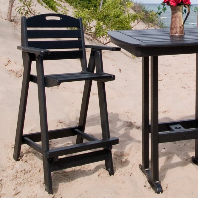 POLYWOOD® Nautical 29.5" Patio Bar Stool & Reviews | Wayfair